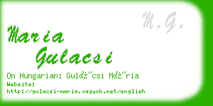 maria gulacsi business card